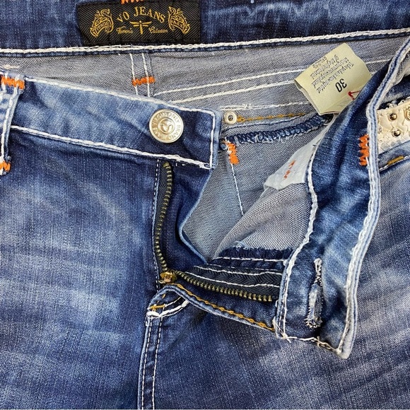 VO‎ Jeans Trendy Tie-Dye Style Blue Straight Legs Jeans Size 30 - Picture 8 of 16